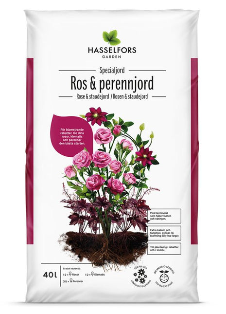Hasselfors Ros & Perennjord, 40 liter, 48st, Helpall - Fraktfritt