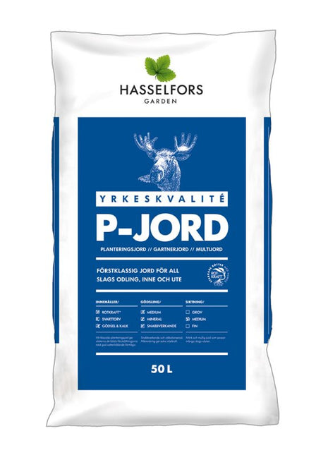 Hasselfors P-jord, 50 liter, 45st, Helpall - Fraktfritt