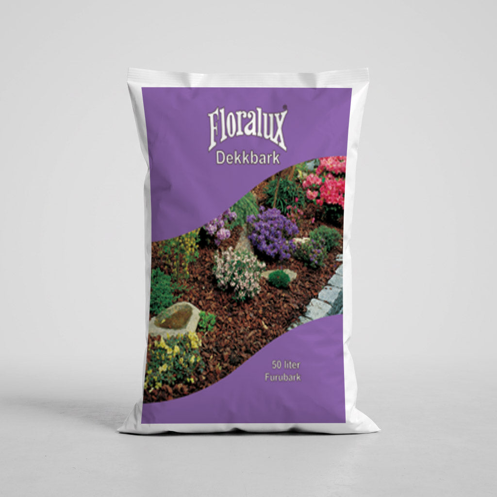 Floralux Dekkbark  50 liter  - hel pall - 54 st sekker