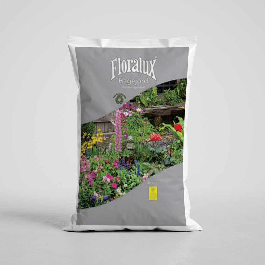 Floralux Hagejord med naturgjødsel 40 Liter - hel pall - 42 st sekker