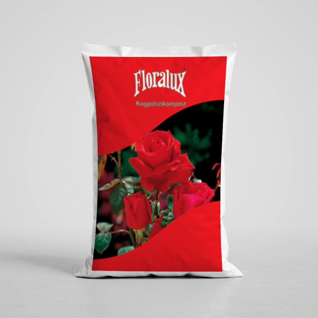 Floralux Kugjødselkompost 40 Liter - hel pall - 51 st sekker