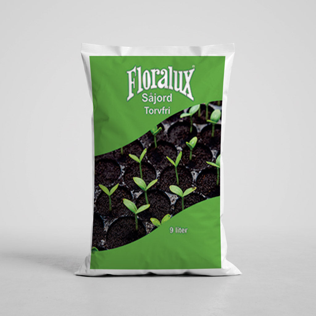 Floralux Såjord Torvfri 9 Liter - hel pall - 126 st sekker
