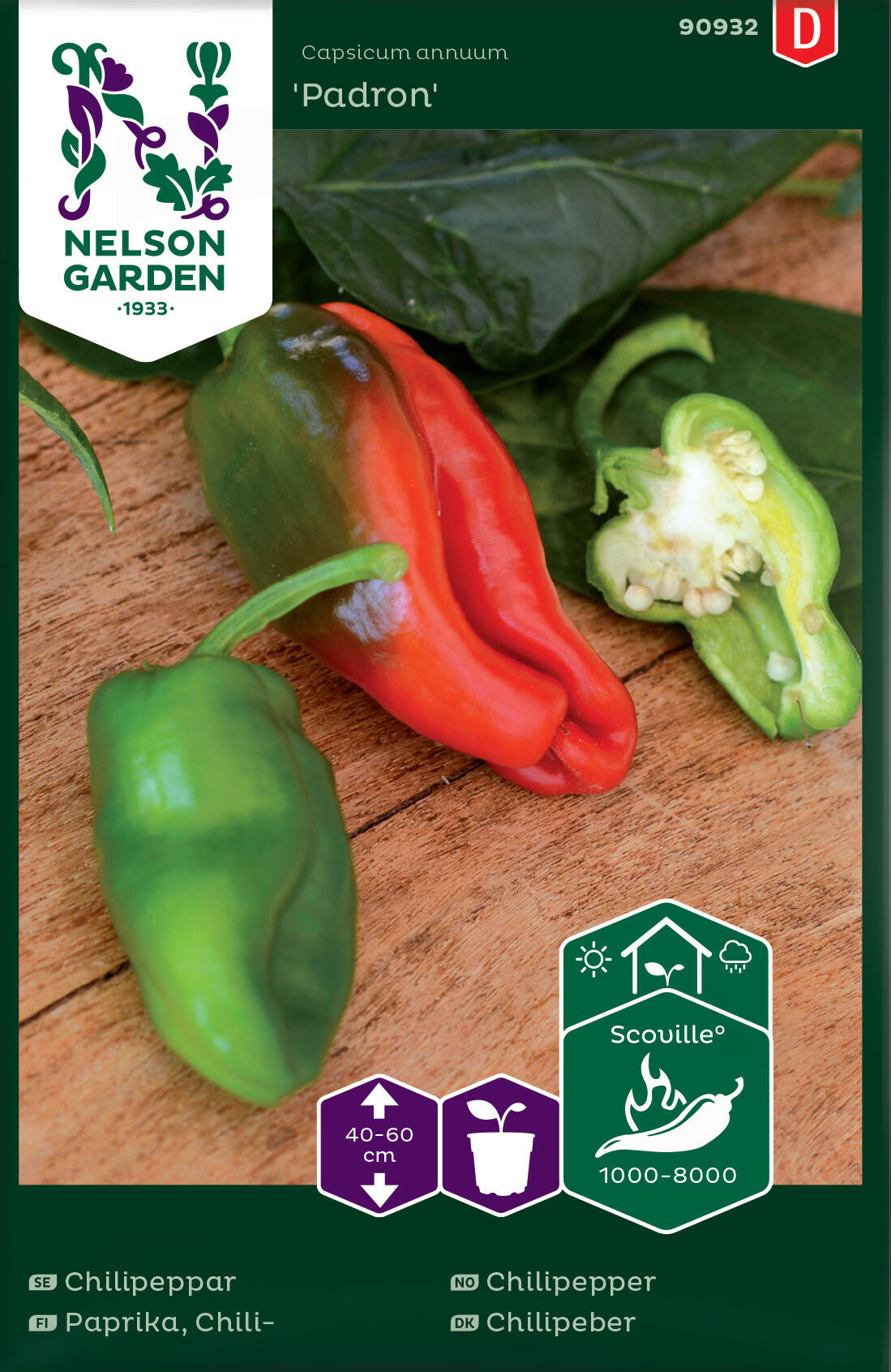 Chilipeppar 'Padron'