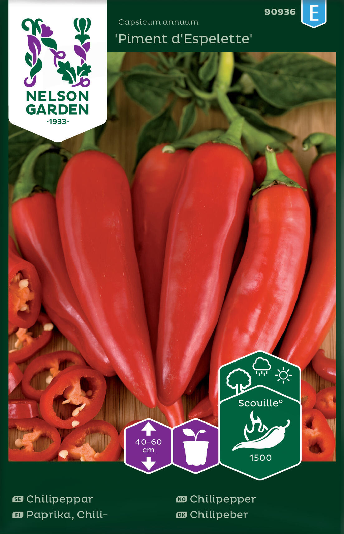 Chilipeppar 'Piment d'Espelette'