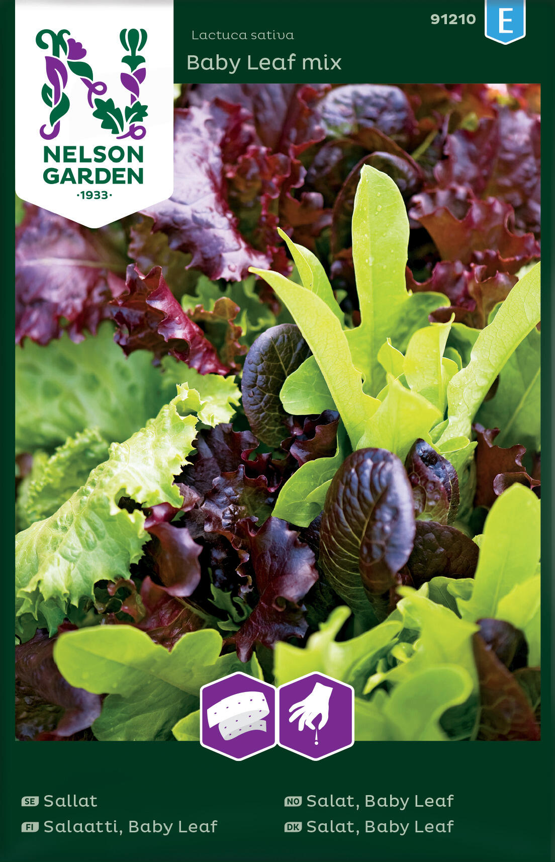 Sallad, Baby Leaf Baby Leaf mix - fröband