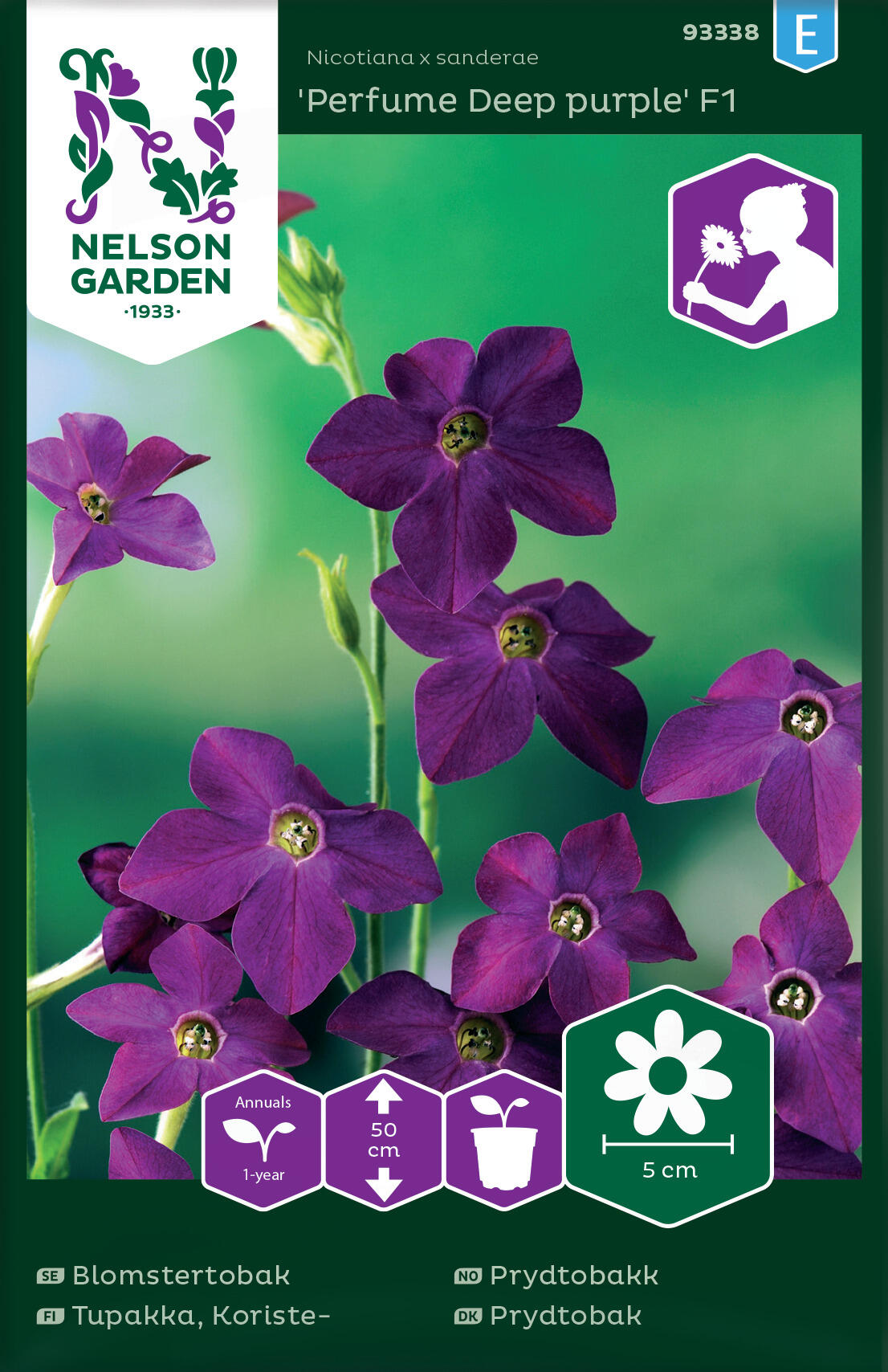Prydnadstobak 'Parfum Deep Purple' F1