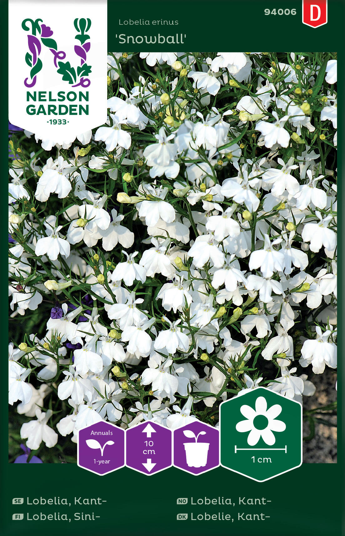 Kantlobelia 'Snowball'