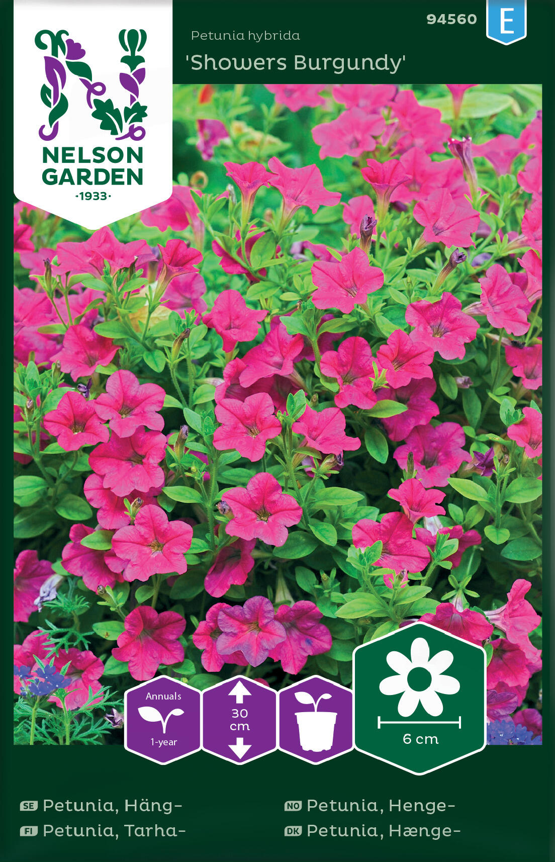 Hängande Petunia 'Showers Burgundy'