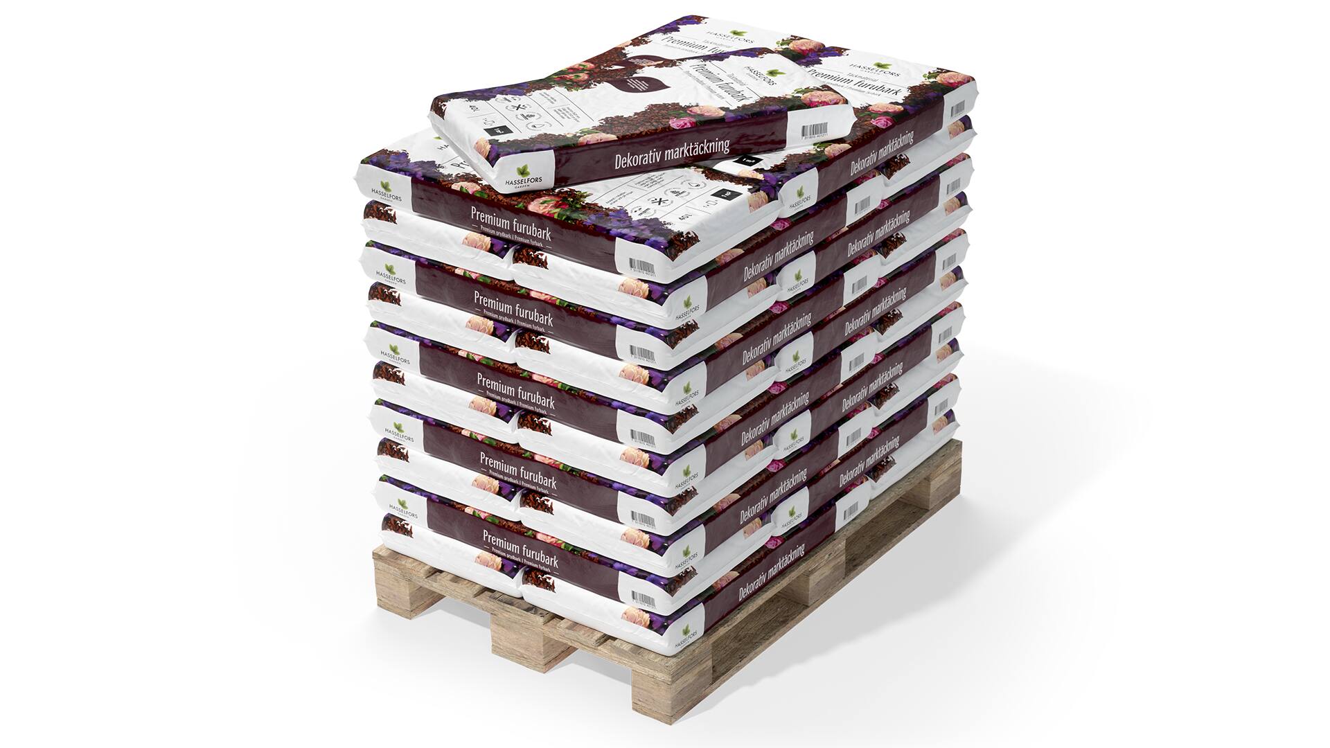 Hasselfors premium tallbark 40 liter, 48st, Helpall - Fri frakt