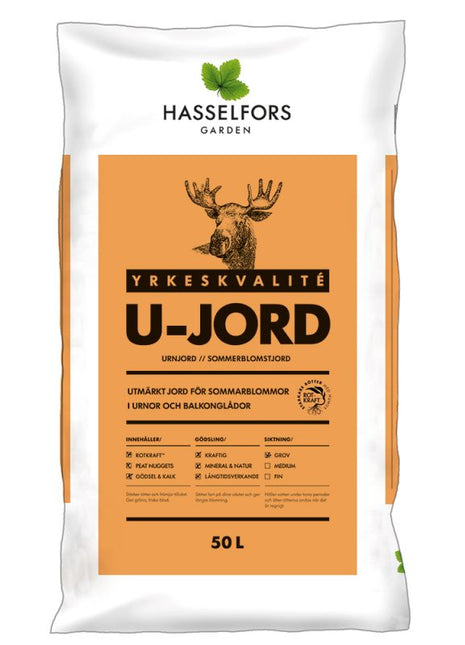 Hasselfors U-Jord, 50 liter, 42 st, Helpall - Fri frakt